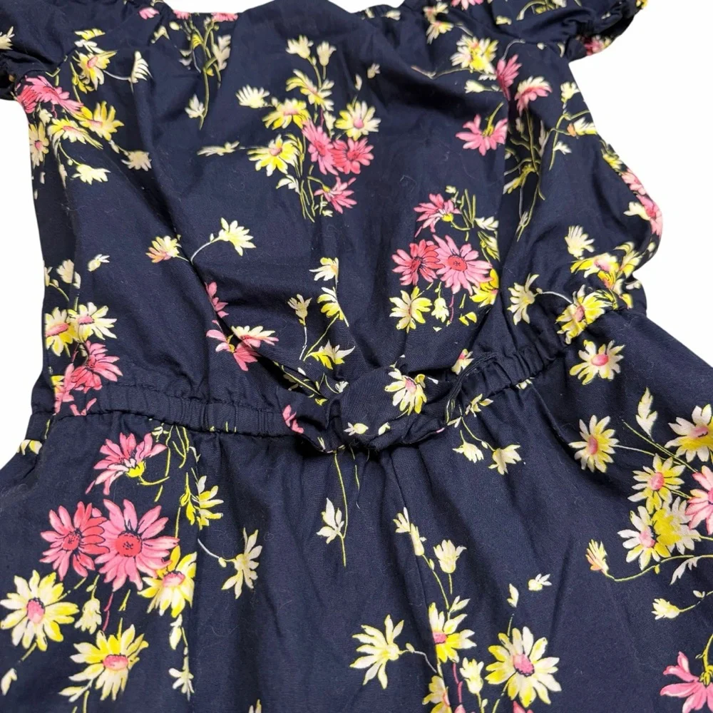 GAP Kids‎ Girls Puff Sleeve Floral Romper | Navy | Size 14-16